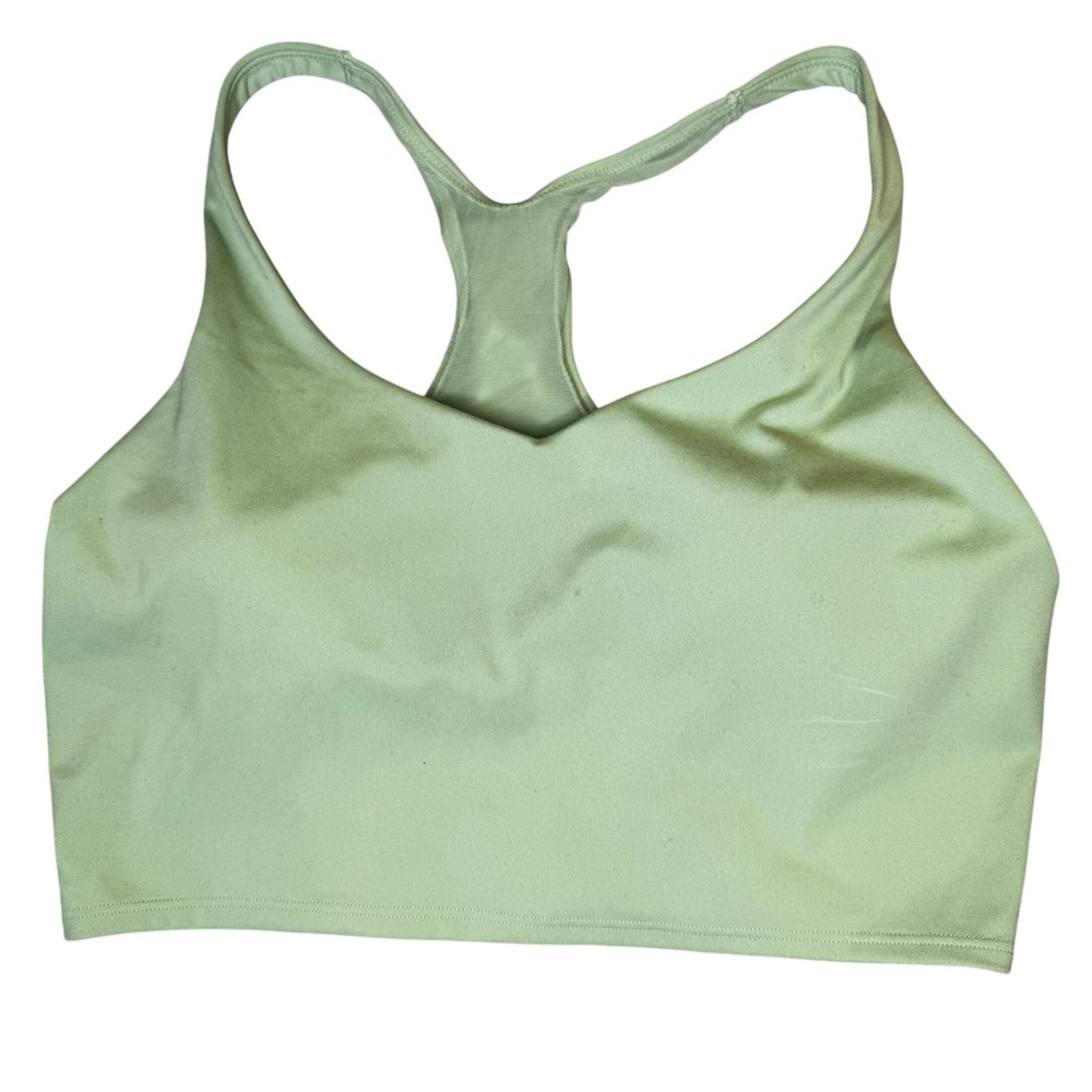PINK Active Ultimate Lightly Lined Sports Bra Light Green Racerback‎ Size L